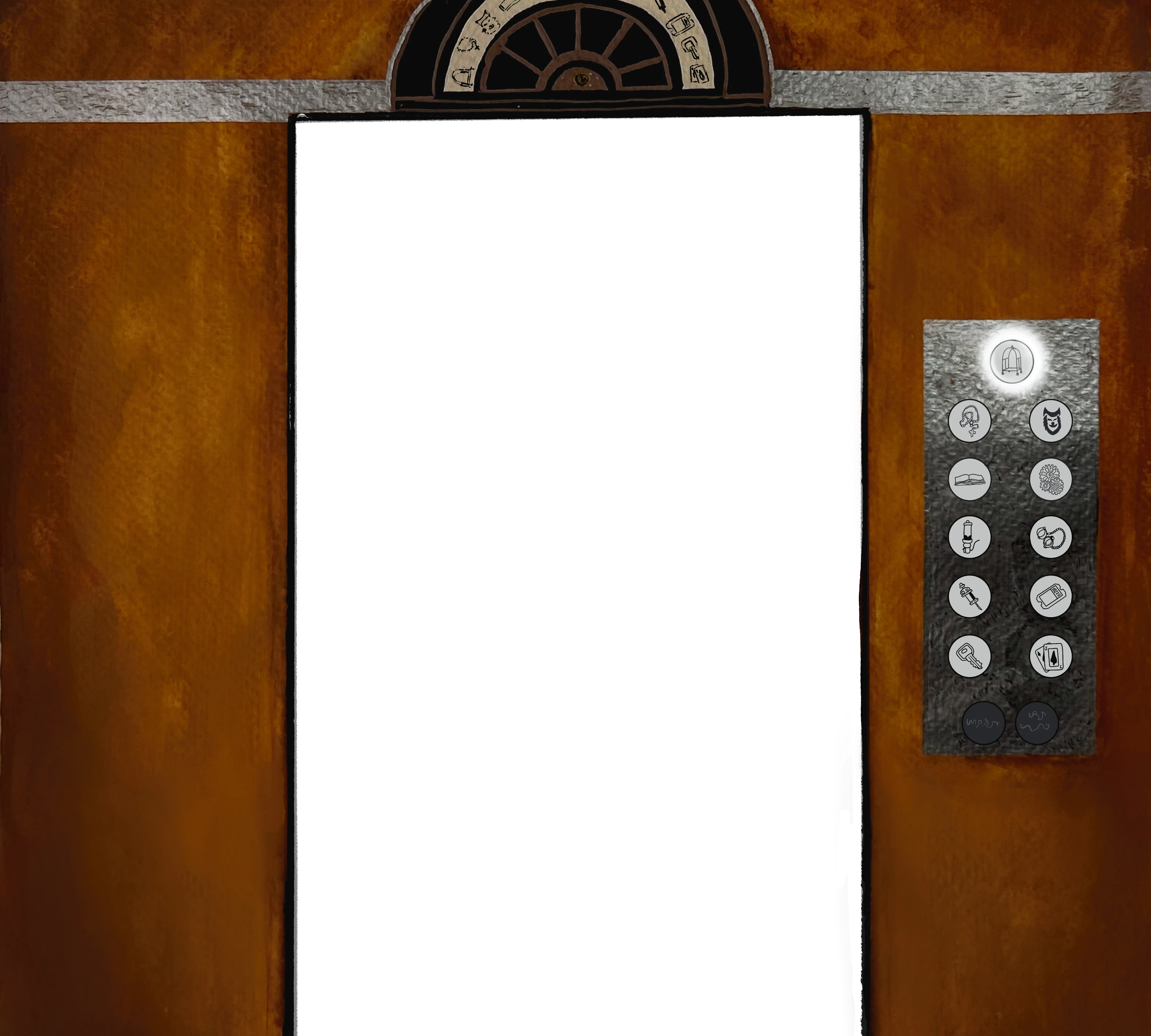 Elevator with Floor 5 button pressed