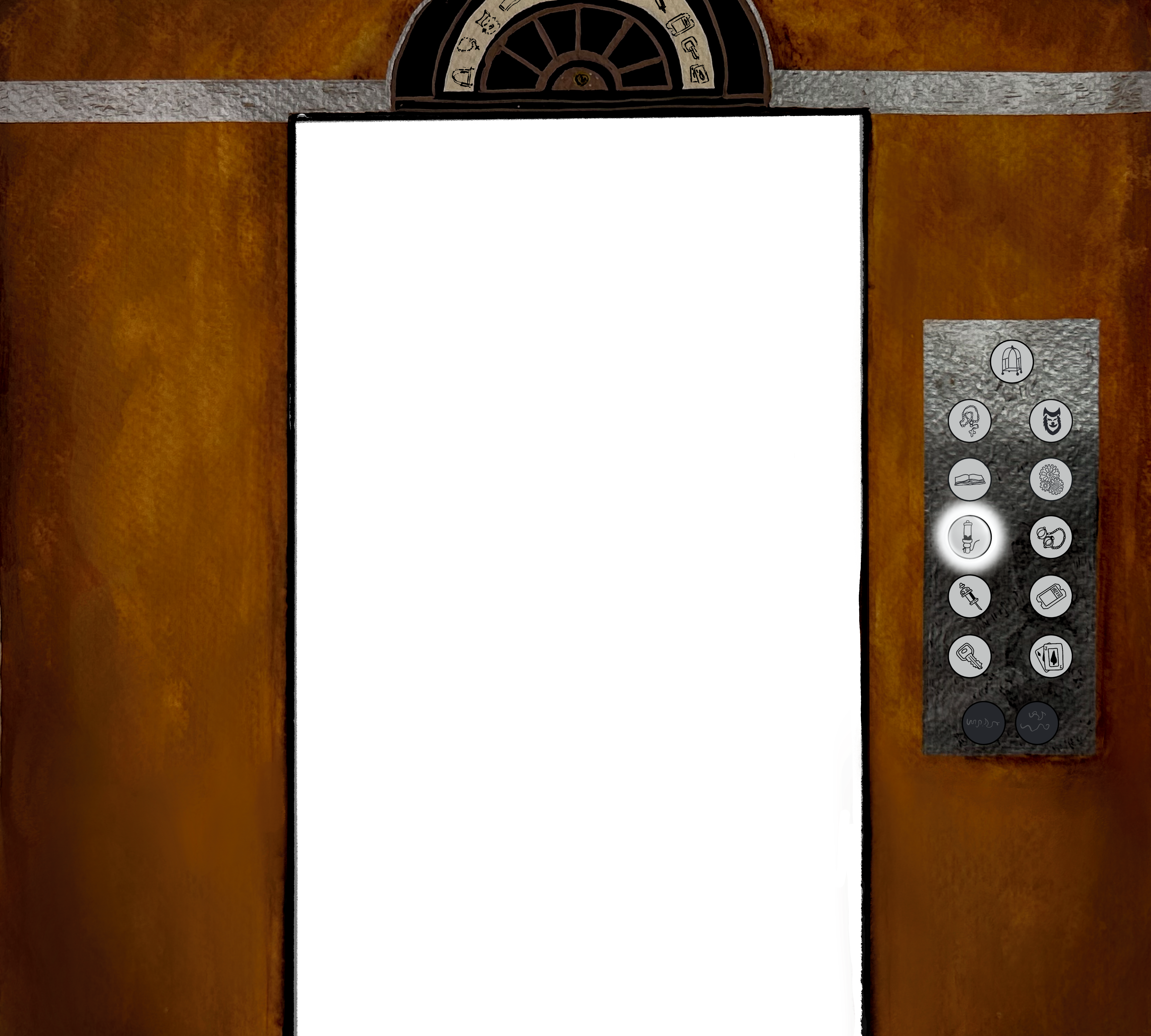 Elevator with Floor 6 button pressed