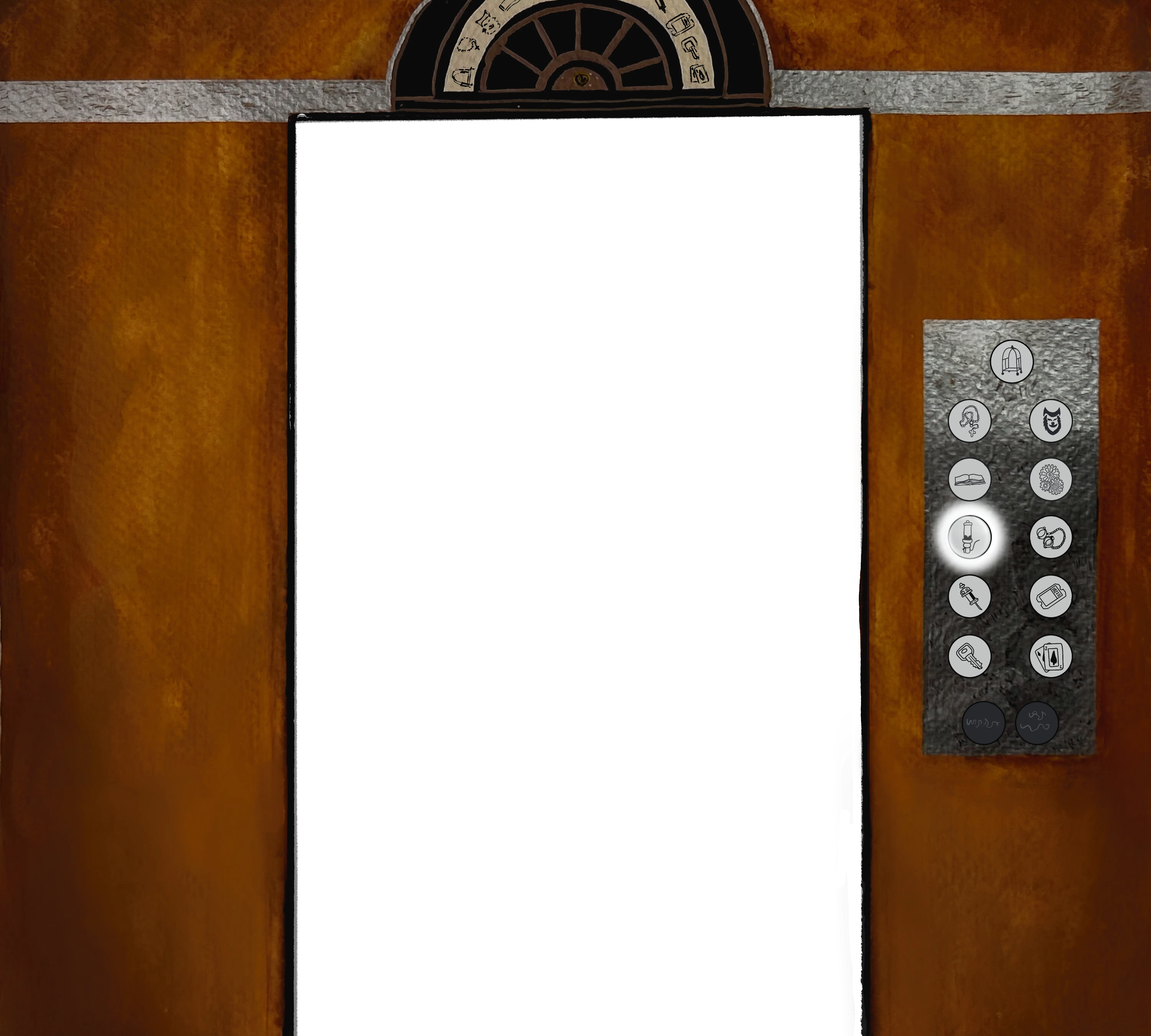 Elevator with Floor 6 button pressed