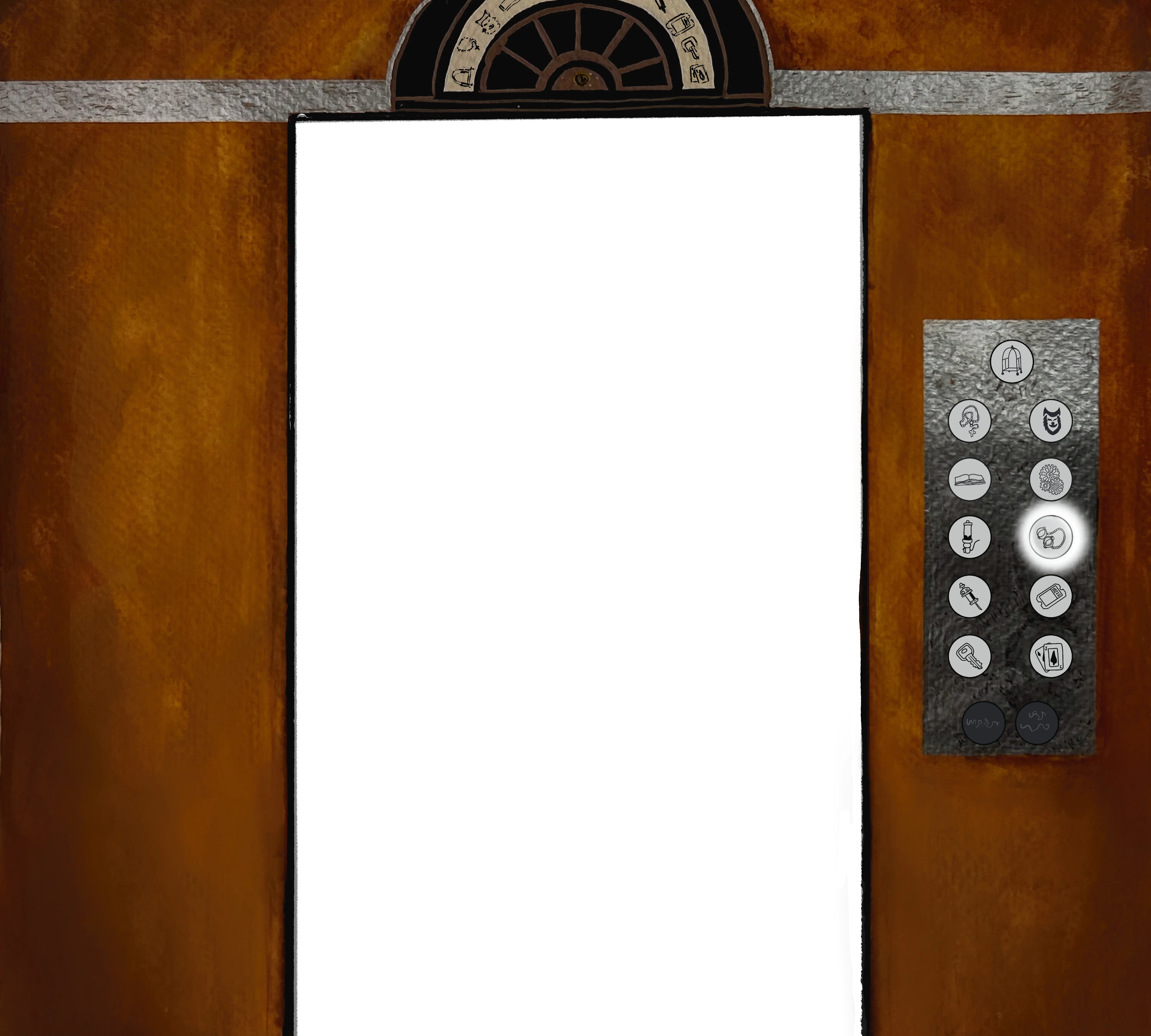 Elevator with Floor 7 button pressed