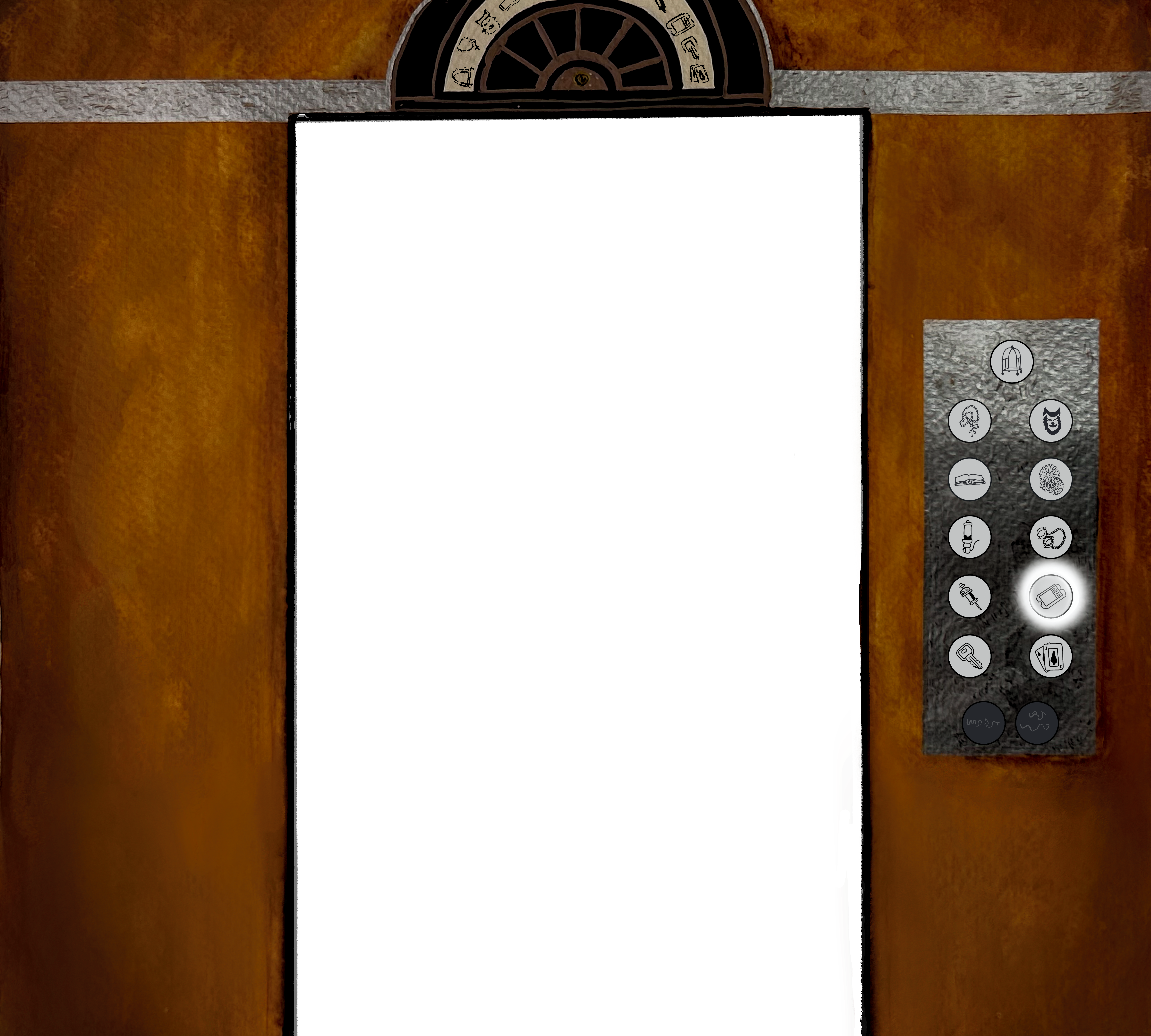 Elevator with Floor 9 button pressed