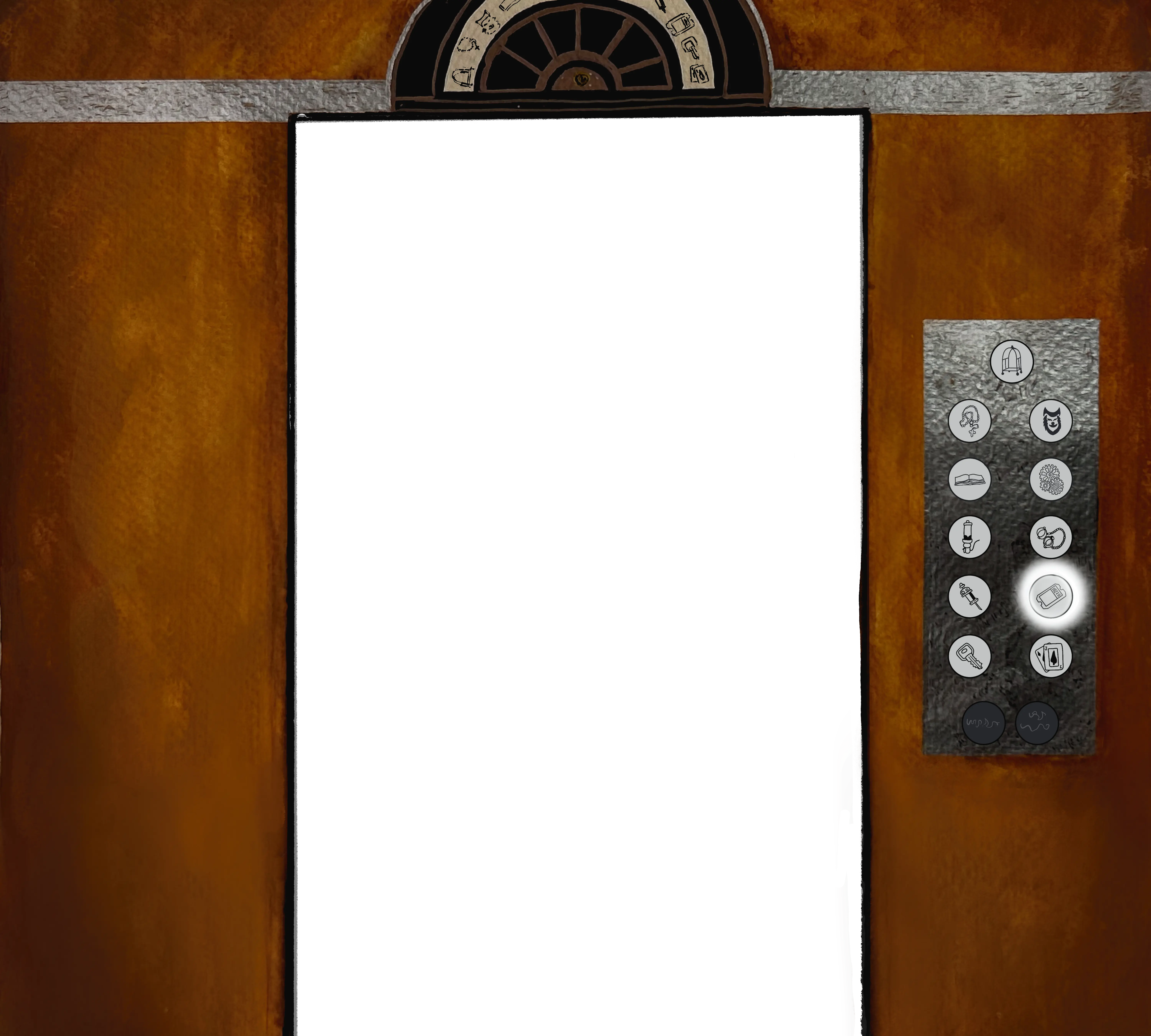 Elevator with Floor 9 button pressed